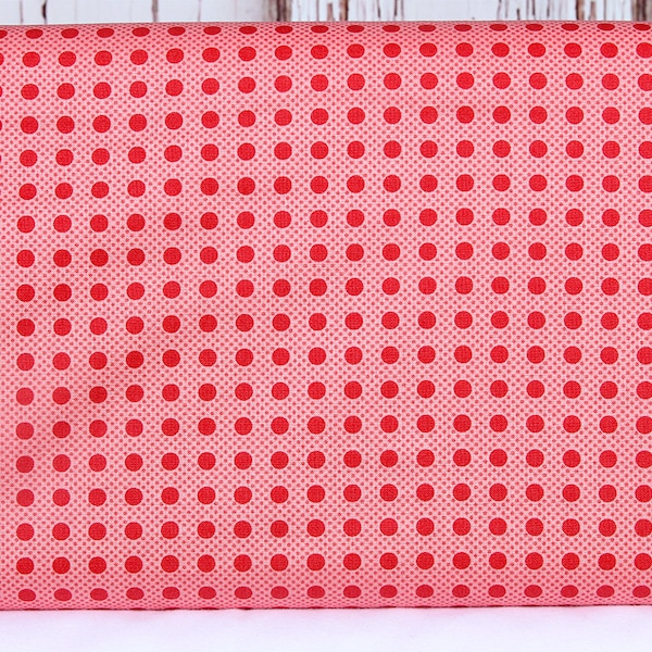 Moda Fabrics, Beautiful Day, Red Dots Geometric Pattern, 29137-29, 100% Quilting Cotton Fabric