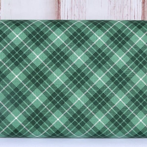 Riley Blake, Old Fashioned Christmas by My Mind&#39;s Eye, Tartan Plaid Forest Green, C12136, 100% Quilting Cotton Fabric