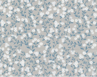 Moda, Old Glory by Lella Boutique, Small Flowers On Grey, 5201-12, 100% Quilting Cotton