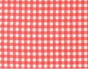 Moda Fabrics, Fruit Salad by Corriander Quilts, Large Check Flamingo Red, 29245-12 100% Quilting Cotton Fabric