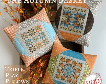 Hands On Design, The Autumn Basket, Three Cross Stitch Charts, Paper Pattern