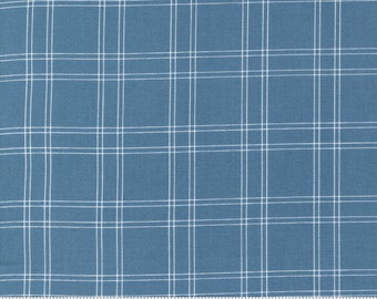 Moda Fabrics, Shoreline de Camille Roskelley, Plaid Medium Blue, 55302-13, Tela de algodón 100% acolchada