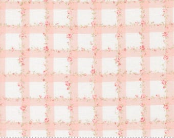 Moda Fabrics, Abide by Brenda Riddle, Pink Striped Grid, 18793-11, 100% Quilting Cotton Fabric