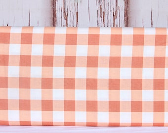 Moda, Cozy Up by Corey Yoder, Large 1 Inch Gingham Peach  29125-12, 100% Cotton Fabric