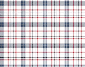 Riley Blake, American Beauty by Dani Mogstad, Plaid Navy, C14443, 100% Quilting Cotton Fabric