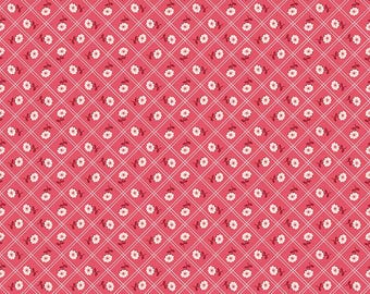 Riley Blake, Berry and Sage by Lori Holt, Calico Tea Rose, C17384, 100% Quilting Cotton Fabric