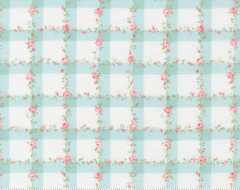 Moda Fabrics, Abide by Brenda Riddle, Light Blue Striped Grid, 18793-24, 100% Quilting Cotton Fabric