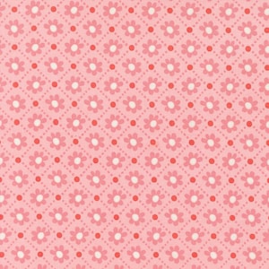 Moda Fabrics, Sunday Brunch by Basic Grey, Small Flowers Bellini Pink, 30754-13, 100% Quilting Cotton Fabric