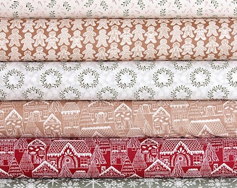 Moda, Gingerbread Lane, Paquete de retazos de tela para elegir