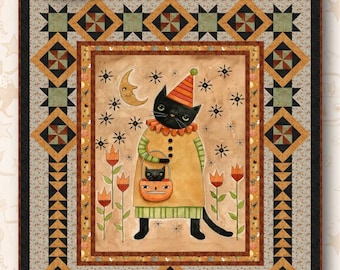 Riley Blake, Spooky by Teresa Kogut, Spooky Cat Panel Quilt Pattern