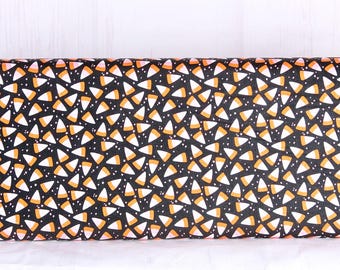 Riley Blake Fabrics, Hey Pumpkin by My Minds Eye, Candy Corn on Black, C16035, 100% Quilting Cotton Fabric