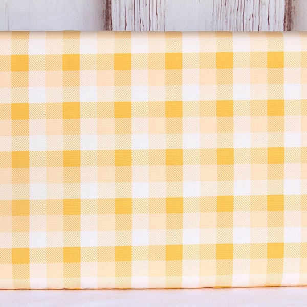 Art Gallery, Fusion Honey, Summer Plaid, FUS-HO-2602, Buttercup Yellow Collection, 100% Quilting Cotton