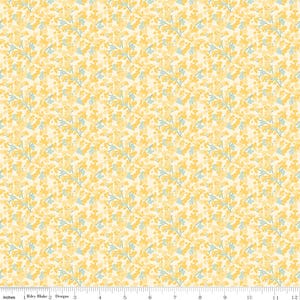 Riley Blake, New Beginnings by Sandy Gervais, Yellow Blossoms, C15754, 100% Quilting Cotton Fabric