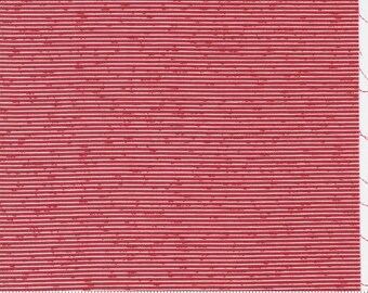 Moda, Old Glory by Lella Boutique, Grungy Thin Lines Red, 5202-15, 100% Quilting Cotton