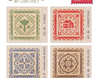 It's Sew Emma Stitchery, Cross Stitch Card V by Lori Holt, 4 Designs One On Each Card