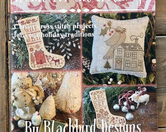 Blackbird Designs, Home For the Holidays, Twelve Christmas Projects, Cross Stitch Chart, Paper Pattern Book
