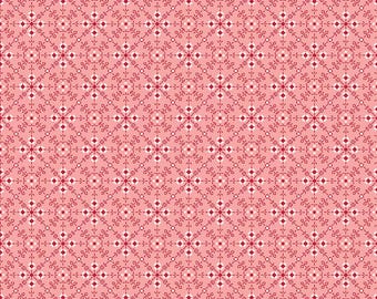 Riley Blake, Berry and Sage by Lori Holt, Homemade Coral, C17385, 100% Quilting Cotton Fabric