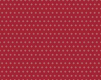 Riley Blake, Berry and Sage by Lori Holt, Eyelet Cherry Tart C17387, 100% Quilting Cotton Fabric