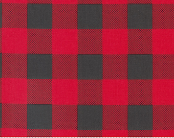 Moda Fabrics, Starberry by Corey Yoder of Coriander Quilts, Large Buffalo Check Red and Black, 29185-22, 100% Quilting Cotton Fabric