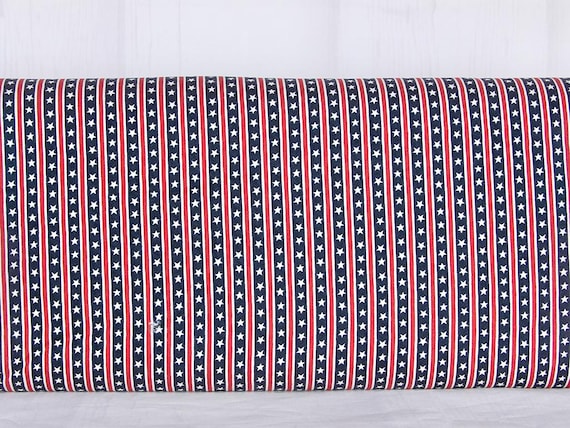 Moda Fabrics, America 250 Years, Red and Blue Stripes with White Stars, 56184-24, 100% Quilting Cotton Fabric