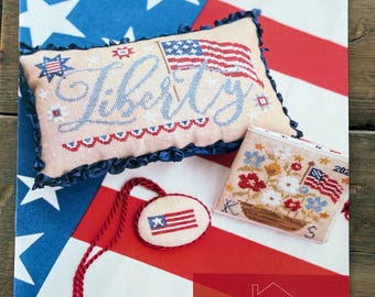 House of Stitch and Stash, Liberty Trio, Cross Stitch Paper Booklet