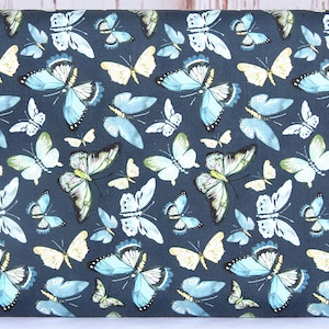 Dear Stella, Let&#39;s Get Wild, Butterflies Slate, Stella-DCJ2150, 100% Quilting Cotton Fabric
