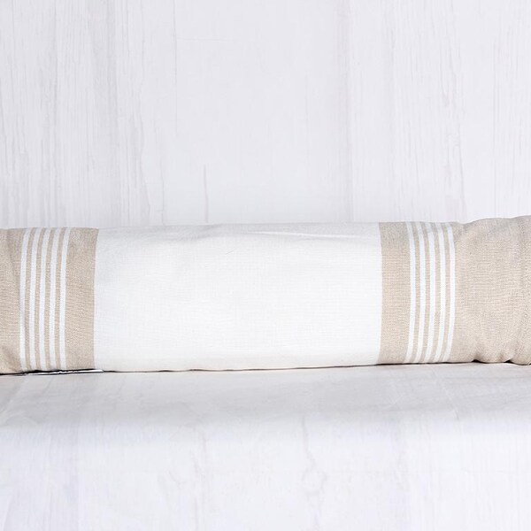 Moda, Easy Living Toweling by Pieces of Treasure, 18" Width Striped Off White Natural Flax, 992-299, 100% Cotton Toweling