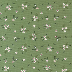 Moda Fabrics, Starberry by Corey Yoder of Coriander Quilts, Green Floral Bunches , 29182-13, 100% Quilting Cotton Fabric