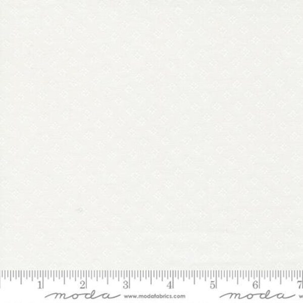 Moda Fabrics, Coriander Seeds White, Tone on Tone White Tiny Diamond Shapes, 29142-11, 100% Quilting Cotton Fabric