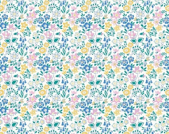 Riley Blake, Liberty Fabrics Colección Deco Dance, Silver Bells, Tela de algodón 100% para acolchado, Agotado