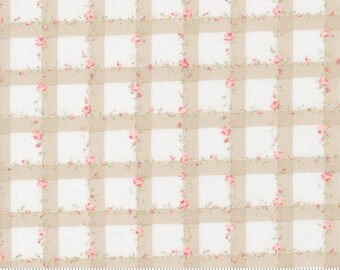 Moda Fabrics, Abide by Brenda Riddle, Stone Striped Grid, 18793-27, 100% Quilting Cotton Fabric