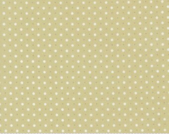 Moda Fabrics, Abide by Brenda Riddle, Small and Large Dots Light Green, 18795-15, 100% Quilting Cotton Fabric