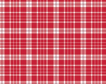 Riley Blake, American Beauty by Dani Mogstad, Plaid Red, C14443, 100% Quilting Cotton Fabric