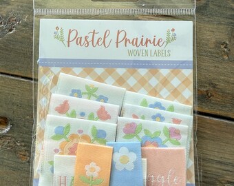 My Sew Quilty Life, Pastel Woven Labels, Ten Labels in Various Sizes