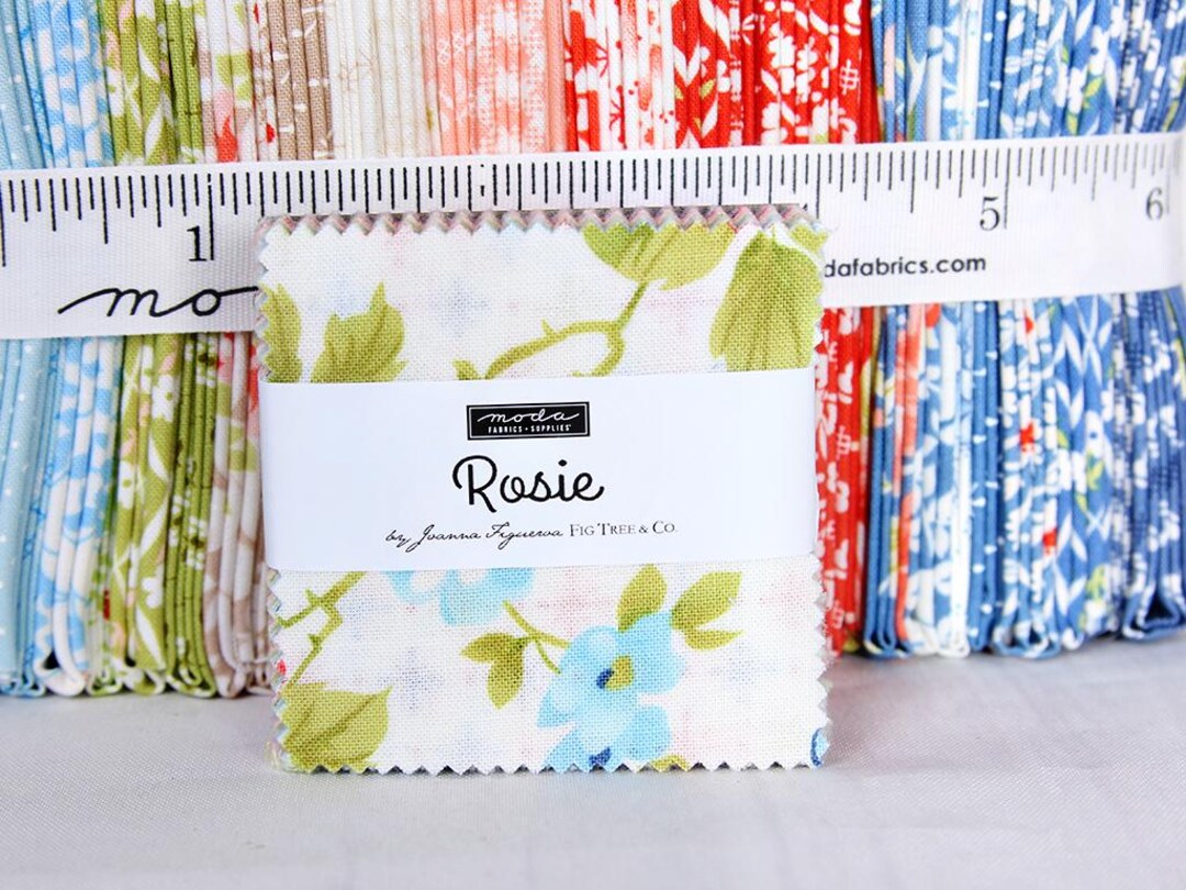 Moda Fabrics, Rosie by Fig Tree Co, 2 1/2" Mini Charm, Precut Quilting ...