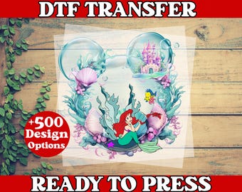 Disney Princess Ariel DTF Transfer - Little Mermaid Ready to Press