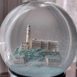 Snowing on Alcatraz Island 6x6