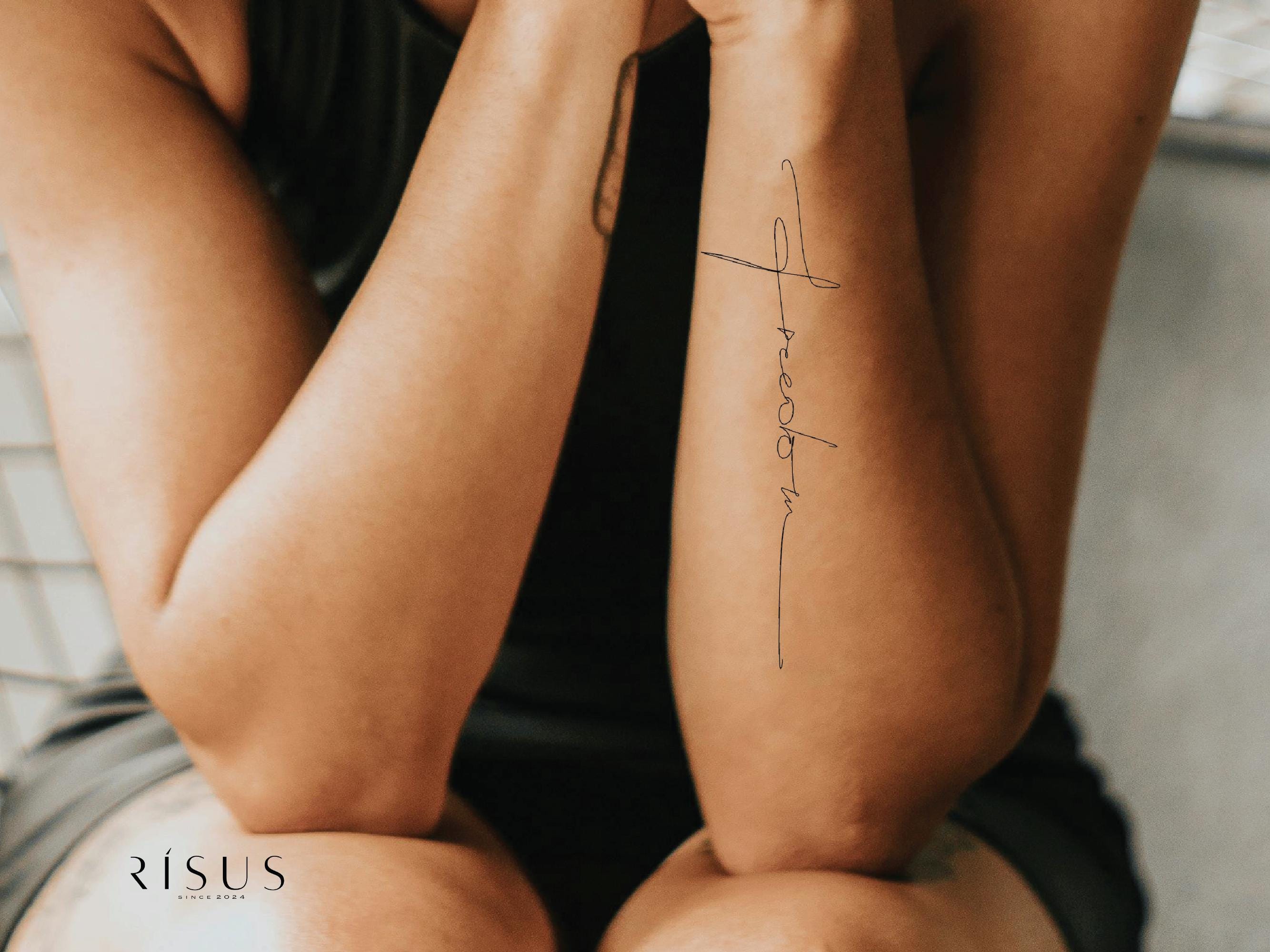 Personalized Fine Line Script Tattoo | Custom Dainty Tattoo Designs - Etsy