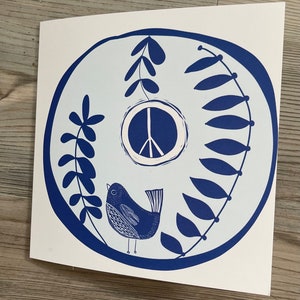 Oiseau bleu de la paix