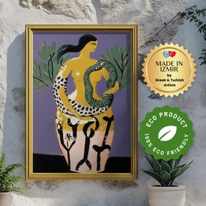 Echidna Greek Mythology Print: Vibrant Ancient Greece Wall Art (Digital Download)