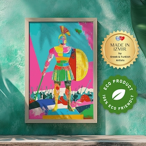 Ares Greek God Print: Modern Pop Art Poster (Digital Download)