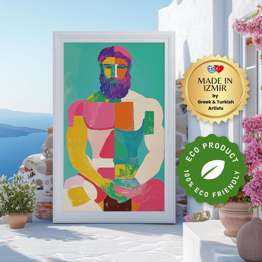 Zeus Greek God Print: Modern Pop Art Mythology Poster (digital Download ...