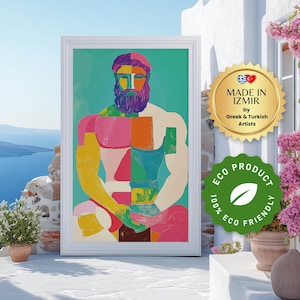 Zeus Greek God Print: Modern Pop Art Mythology Poster (Digital Download)