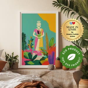 Demeter Greek Goddess Print: Modern Pop Art Wall Decor (Digital Download)