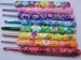 YOUR CHOICE Size/Brand Ergonomic Extra Long Handle Polymer Clay Covered Crochet Hook Handcrafted Colorful Millefiori Floral 