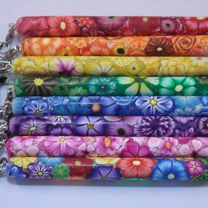 Your Choice Color Millefiori Floral Polymer Clay Stylus Headphone Jack Dust Plug, Cell Phone, IPod, IPad, Tablet