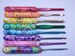 YOUR CHOICE Size/Brand Ergonomic Polymer Clay Covered Crochet Hook Handcrafted Colorful Millefiori Floral 