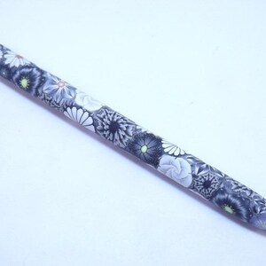 YOUR CHOICE Size/Brand Ergonomic Extra Long Handle Polymer Clay Covered Crochet Hook Handcrafted Colorful Millefiori Floral image 4