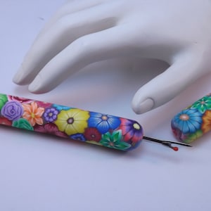 YOUR CHOICE COLOR Millefiori Floral Polymer Clay Handled Seam Ripper, Sewing Notions, Quilting,Embroidery, Needlepoint