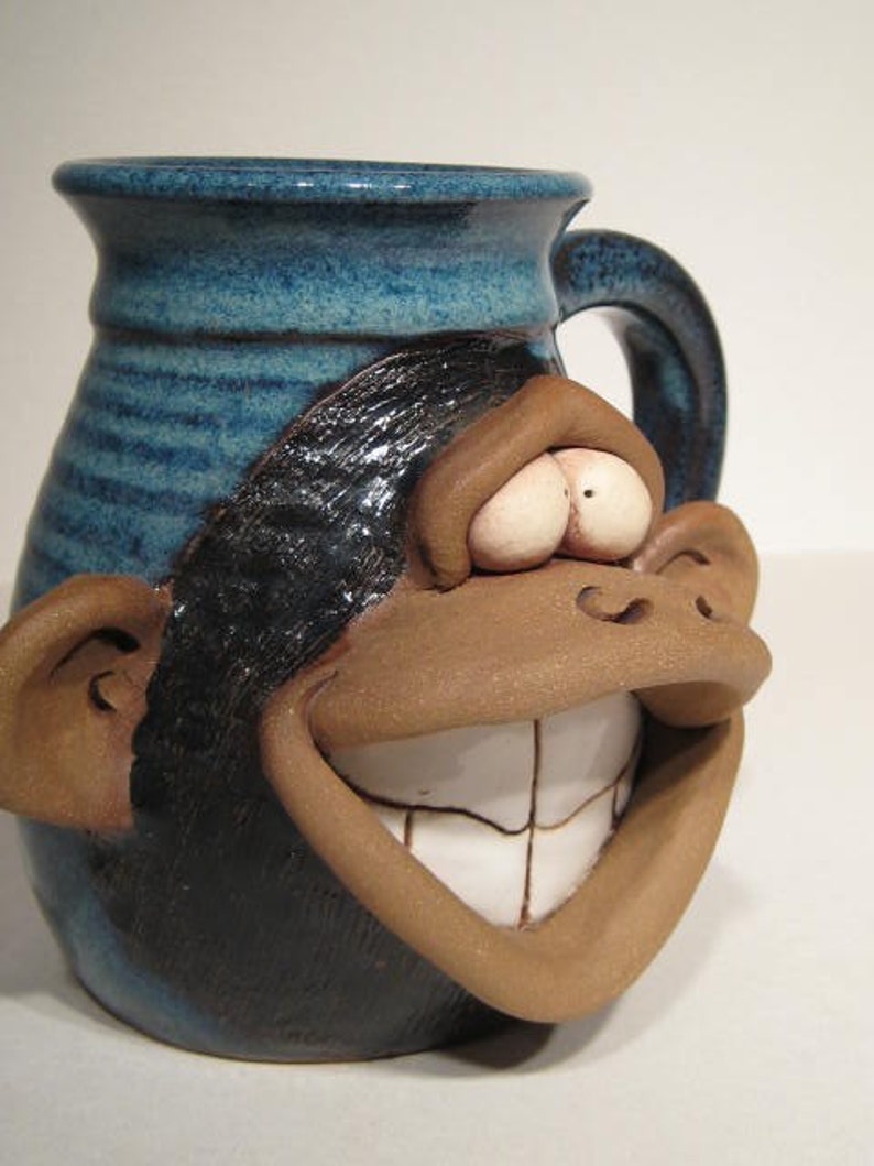 Happy Monkey Mug . Lefty image 3